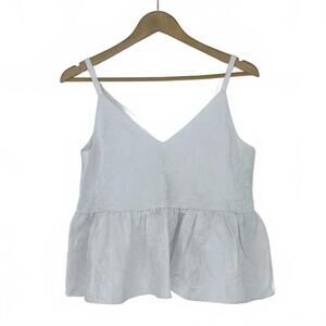 Express White Peplum Tank Top - NWT - XS